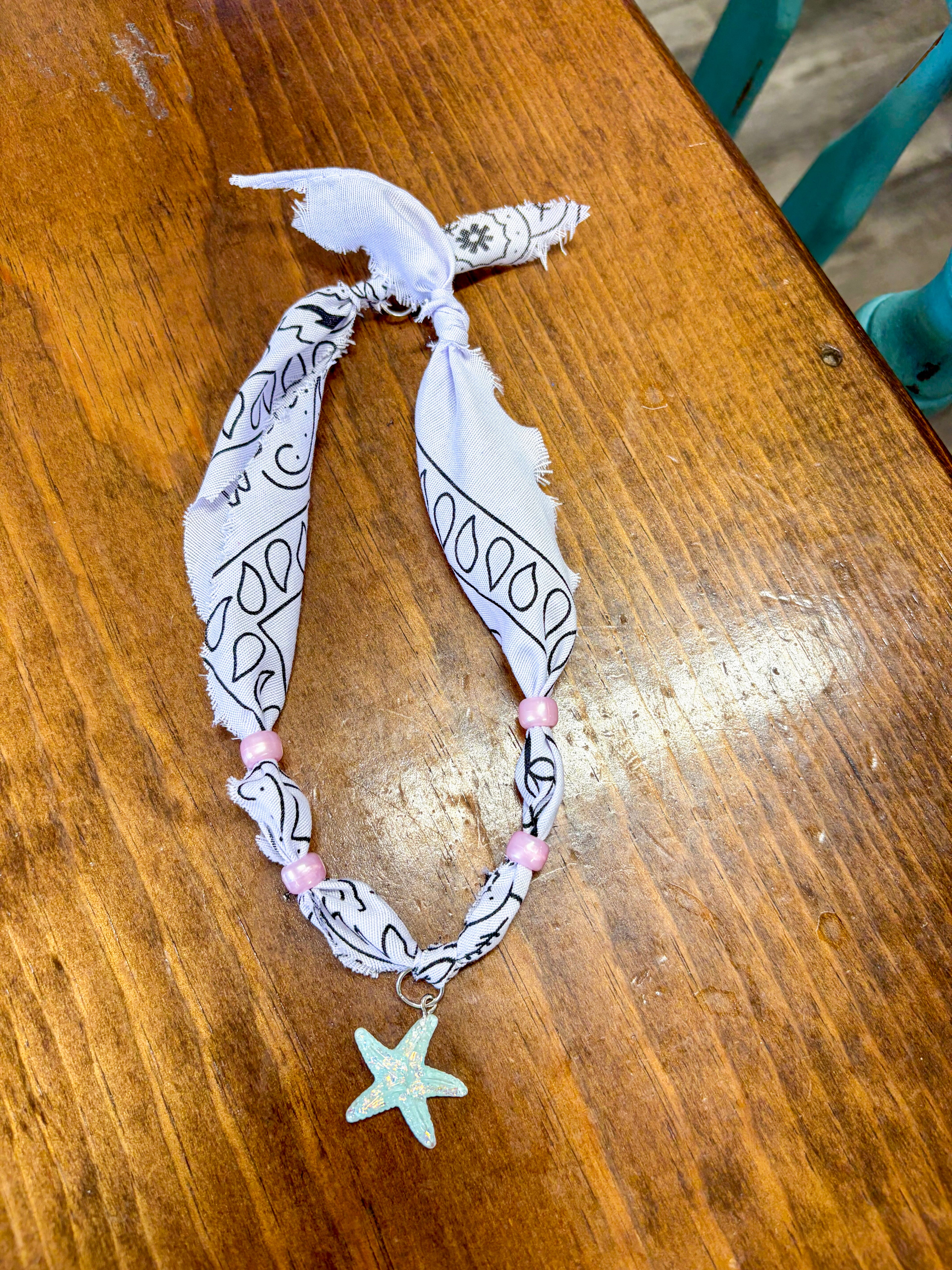 Starfish Scarf Necklace