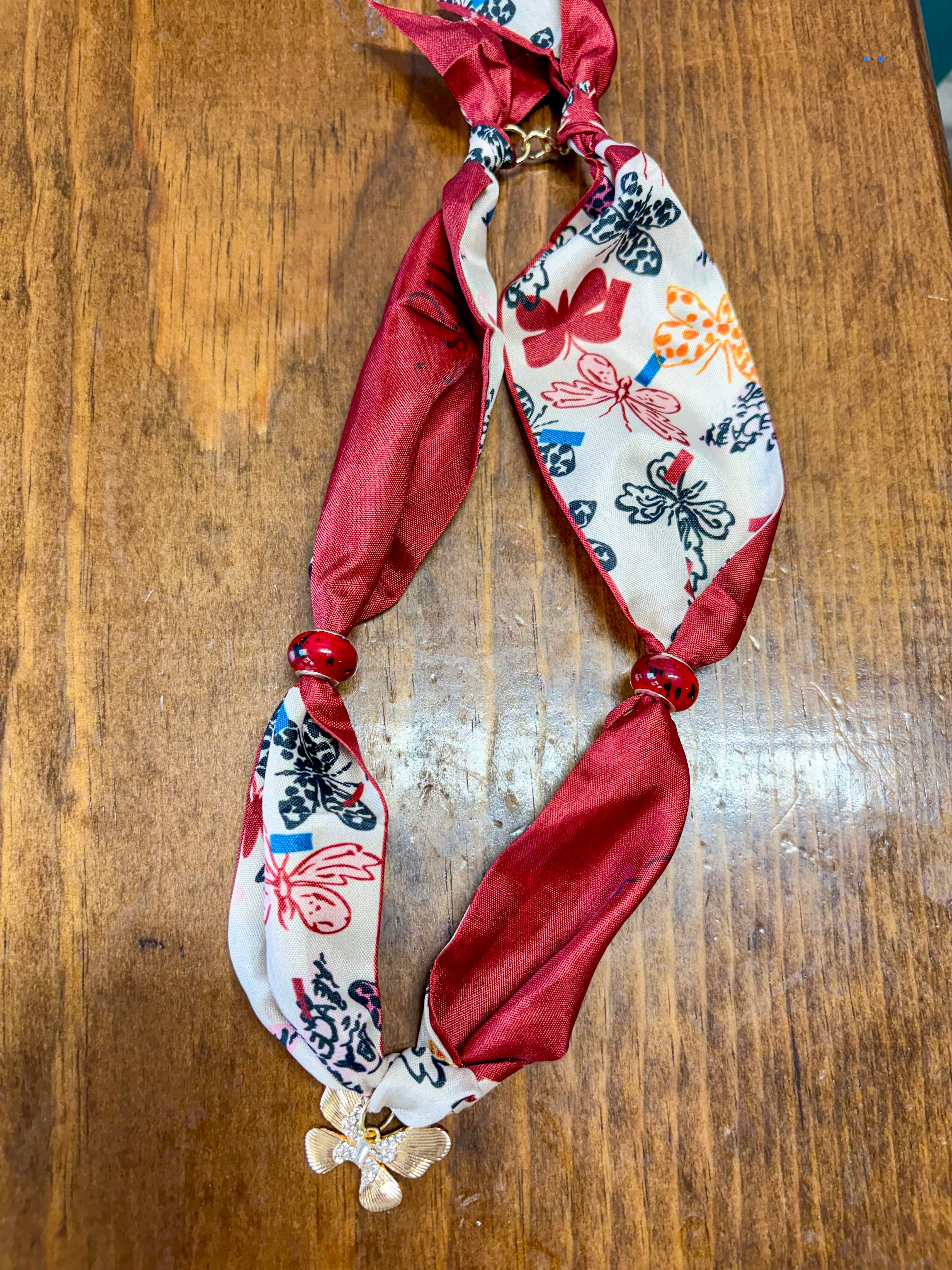 Butterfly Scarf Necklace