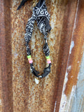 Black Bandana Bead Necklace