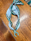 Turquoise Scarf Necklace