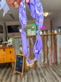 Purple Butterfly Bandana Necklace