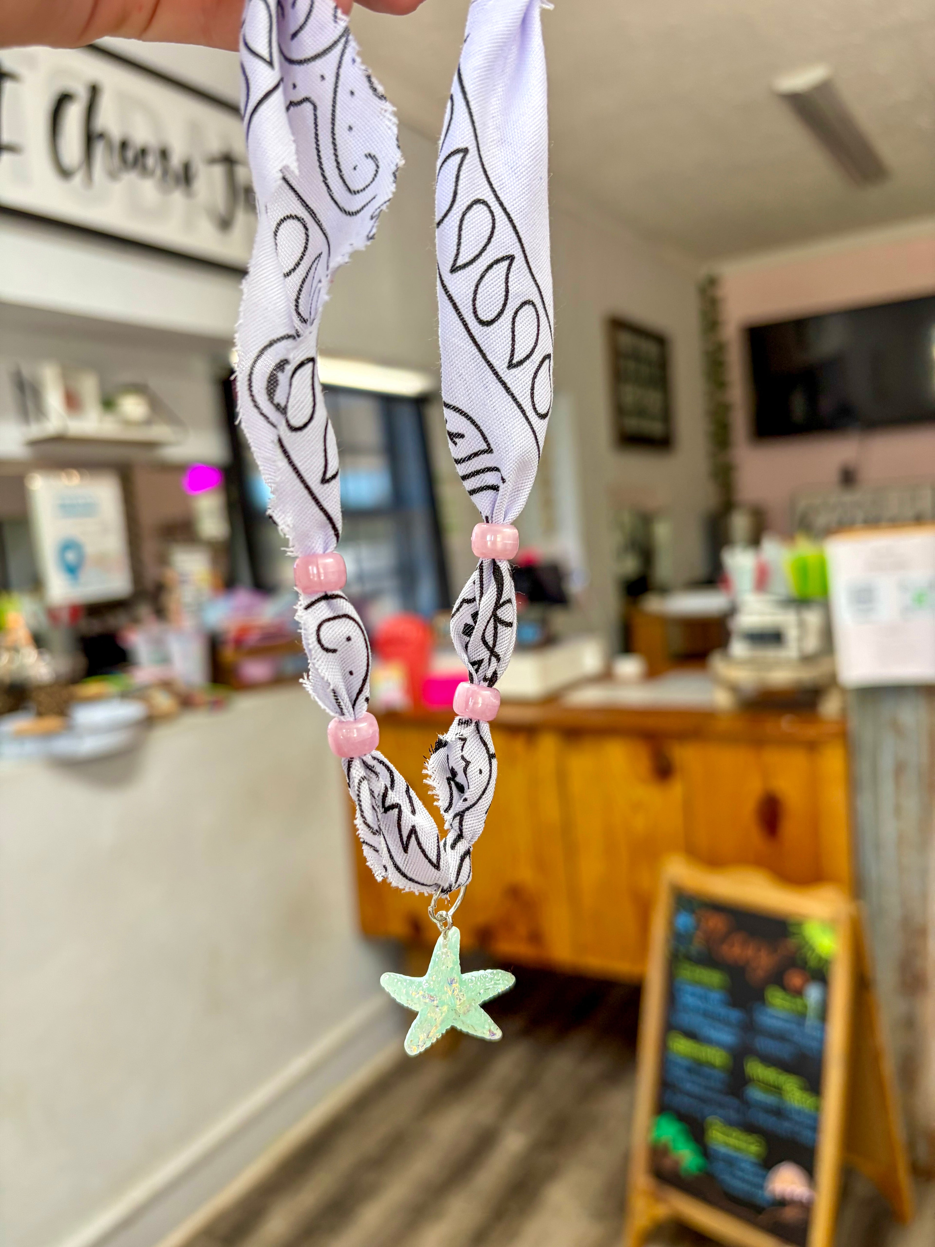 Starfish Scarf Necklace